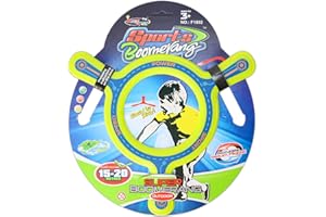 Alederways Kids Boomerangs, Flying Rings Outdoor Sports Toy for Beginners and Young Throwers (Green 1pcs)