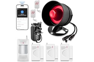 TOWODE Wireless Home Security System, Door Window Sensor Alarm System-wifi Home Security Systems Anti-theft 120DB Alarm, alarm system kit with Free Notification APP Control &Remote Control for Garage Shed