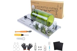 OAIEGSD Glass Bottle Cutter, Bottle Cutter & Glass Cutter Bundle for DIY Project Crafts, Glass Cutter for Bottles for Cutting Wine, Beer, Mason Jars, Whiskey, Round and Oval Bottles