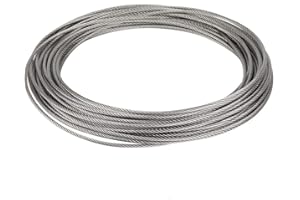 FTORY Alambre de acero - 1 pieza 20 m 304 Cable de acero inoxidable Cable de acero duro para elevación de pesca 2/2.5/3mm(3mm)