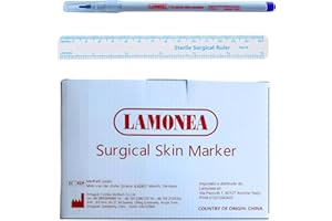 LAMONEA 10 Penne Dermatologiche Sterili Colore viola, Certificato CE - Penna Dermografica Uso chirurgico, Pennarello Dermatologico per Intervento, Uso Medicale sulla Pelle (PUNTA STANDARD) - TR03
