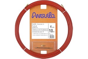 Anguila 20400010 Guide passe-câble en acier + polypropylène Rouge 10 m