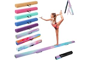 Trave Ginnastica Artistica per Casa 300/270/240 cm, SportBob Trave Pieghevole Ginnastica Portatile per Allenamento, Trave Equilibrio con Base In Gomma Antiscivolo per Bambini, Principianti e Ginnasti Professionisti