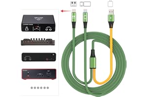 COOLSELL Cavo USB C OTG compatibile con Focusrite Scarlett Solo, Scarlett 2i2 per registrazione musicale e streaming, cavo decoder DAC per interfaccia audio USB C, mixer audio e amplificatore per