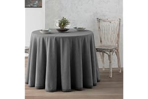 Lanovenanube Ropa o Falda Camilla, Enaguilla Redonda de Tejido Chenilla, Medida 120 cm diámetro, Color Gris Marengo. Mantiene el Calor. Aspecto Aterciopelado y Tacto Muy Suave.