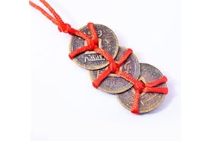 Juanxian One PCS Latón Propicioso Feng Shui Tres Trinity Monedas/i-ching Monedas+bolsa de regalo Y1094