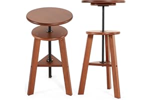 VISWIN 48-65 cm H Sgabello Regolabile in Altezza in Legno, Sgabello per Artisti in Legno di Faggio per disegno, Sgabello per Pittura per Artisti, Adulti, Sedia in Legno per Studio Artistico, Ufficio