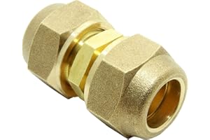 KLIMA-B2B Klimaanlage Split Verbindungsnippel Set 5/8 Zoll inkl Muttern Messing f. Kupferrohr