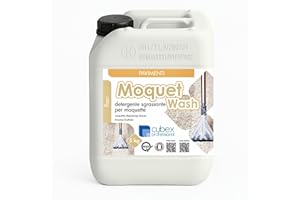 Cubex Professional Moquet Wash 5 LT - Detergente Profumato Per Moquette, Tessuti e Tappezzerie - Sgrassa, Ravviva i Colori e Profuma Moquette, Auto, Sedili, Poltrone, Divani