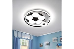 AOLED LED Deckenleuchten für Kinder Fußball Deckenlampe Schlafzimmerlampe 3000-6500K Dimmbar Mit Fernbedienung, Nachtlichtfunktion 65W für Kinderzimmerlampe Jugendzimmer Jungen- und Mädchenzimmer 50cm