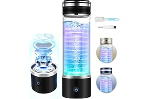 IUHFSIFS Hydro Water Bottle 【0 Chlorine & 0 Ozone & 0 Heavy Metals】450ml Hydrogen Water Generator, adopts SPE and PEM Technology, Quickly Generate a Cup of Hydrogen-Rich Water in Three Minutes
