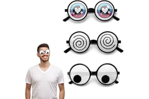 APOMOONS 3pcs Funny Eyes Glasses, Novelty Shaking Googly Eyes Glasses, Giant Funny Costume Eye Glasses Joke Glasses for Halloween Adults Kids Party Favors