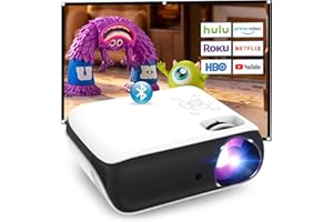 HOPVISION Videoprojecteur 4K Supporté, 2025 Mini Projecteur Portable 1080P Natif Full HD, Rétroprojecteur Bluetooth Home Cinéma Extérieur pour TÉLÉPhone/PC/Lap/Stick/PS5