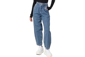 Vetinee Mom Jeans High Waisted Stretch Tapered Baggy Jeans for Women