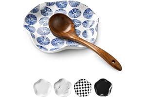 ABRUTY Spoon Rest for Stove Top, Ceramic Spoon Holder for Kitchen Counter, Modern Farmhouse Kitchen Decor Accessories for Spatula, Spoons or Tongs