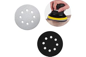 Zaky Almohadilla suave de 5 pulgadas con 8 agujeros, esponja suave, almohadilla de interfaz, para máquinas de pulido y lijadoras neumáticas y eléctricas autolimpiables (125 mm)