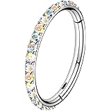 OUFER 16G Rostfreier Stahl Knorpel Ohrringe Fünf Petal Clear CZ Blume Tragus Helix Earrings Knorpel Ohrstecker