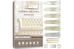 STARTSO WORLD Cream Leather Repair Kit for Furniture, Leather Seat Repair Kit for Car Interior, Car Seats, Sofa, Jacket and Purse, Restore Any Material with Super Easy Instructions
