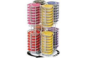 Cobb Industries® - Maximus CH0018 - Porte Capsules Distributeur Présentoir Rotatif pour 64 capsules Tassimo Acier chromé