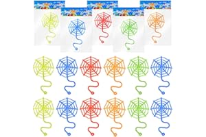 Ainiv 20Pcs Sticky Stretchy Toys Set, Sticky Spider Web, Novelty Toys for Kids, Party Bag Fillers, Kids Birthday Party Favor Gifts for Kid Party Supplies, Classroom Rewards