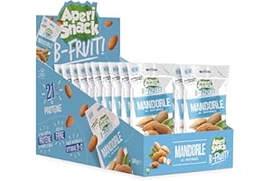 APERI SNACK Aperisnack B-Fruit - APS02.004 Astuccio Slot Mandorle Naturali, Frutta Secca 100% Naturale - 20 Pacchetti Monodose da 25 g