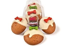 Doggy Christmas Pudding Cookies - Pack of 3 | Ideal for Christmas Dog Presents, Dog Stocking Fillers Or Dog Food Advent Calendar by The Barking Bakery
