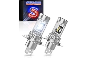 SUPAREE Luci LED H4 Auto Lampadina LED H4 Canbus lampadine h4 led 6500K 26000LM 55W Abbagliante e Anabbagliante 1:1 Mini Plug and Play Sostituzione per Alogena con Ventola 2 Pezzi