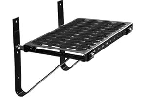 Parotec Gradino da Tetto – Gradino da tetto per spazzacamini – Gradini da tetto – Gradino di salita – Piattaforma per camino/muro da 60 cm completa (RAL 7024 – Grafite)