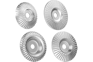 Lot de 4 disques de fraisage pour meuleuse d'angle bois : HOMURY Disque de sculpture sur bois Disque de fraisage, Disques abrasifs 125 mm Meuleuse d'angle, Disque à râper pour meuleuse d'angle Formes