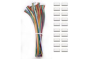VISSQH 20 Paia JST Connettore con Cavo 150mm 28AWG, 1.5 ZH 6 Pin Maschio e Femmina, Micro Elettrico Spina e Presa