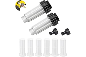 DINSONG Filtre à eau pour camping-car, filtre à eau, tuyau d'arrosage, pré-filtre à eau 3/4", pompe de jardin avec 6 filtres + 2 adaptateurs rapides pour nettoyeur haute pression arrosage de jardin