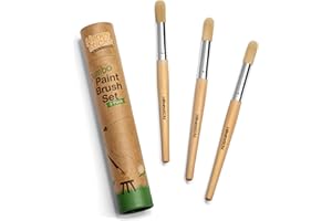 Set di pennelli Honeysticks Jumbo - Confezione da 3. Pennelli Jumbo per bambini, ampio manico in legno per una facile presa. Sono perfetti per la pittura di bambini piccoli e in età prescolare