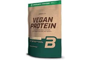 BioTechUSA Vegan Protein | Batido a base de arroz y guisantes con superalimentos y aminoácidos | Sin azúcar, lactosa ni gluten, 500 g, Pastel de vainilla