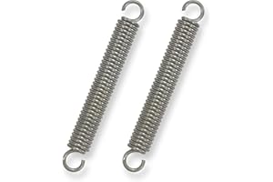 GUNGY Molle a Trazione 90mm Molla di Trazione Doppio Gancio in Acciaio Inossidabile Diametro Filo 2mm Diametro Esterno 12mm Tiro 12kg 2 Pezzi