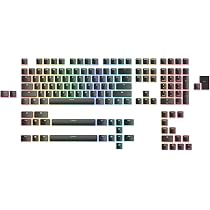 Capuchons Clavier Pudding PBT Glorious Aura V2 - Noir RGB Transparent - Compatible MX