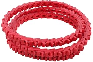 ApplianPar Power Twist V-Belt 5 Feet 1/2 Inch Adjustable Link Belt A Type for Lathes Table Saws and Woodworking Tool Red