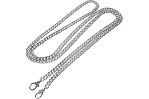 EAZY CASE – Cinturino di ricambio in metallo per borsa – Tracolla per borsa a tracolla, catena per borsa a tracolla, tracolla catena per cambiare, tracolla per borse e borse per il trasporto, argento
