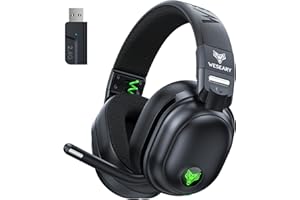 WESEARY Wireless Gaming Headset for PS5/PS4/PC/Switch/Mac, Dual Mode 2.4GHz & Bluetooth & USB, Headset with Microphone, 50-Hour Battery, EQ Modes, Lossless Audio, RGB Lighting