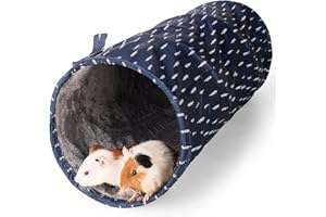 ONEJU Guinea Pig Tunnel, Tunnel for Guinea pig, Guinea Pig Tunnel, Guinea Pig Tunnels for Guinea Pig, Bunny, Hamster, Chinchilla, Rabbit and Other Small Pets - Leaf Pattern