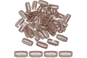ZORVYN 20 Pezzi Forma di U Hair Cip di Estensione Hair Clip, Clip per Parrucca, Clip Capelli,Extension Capelli Parrucca del Silicone del Metallo per Parrucche Donne DIY Estensioni Capelli