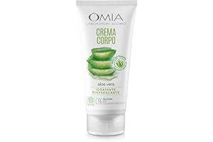Omia - Crema Corpo Eco Bio con Aloe Vera del Salento, Crema Idratante, Lenitiva e Rinfrescante, Ideale per Pelli Secche, Non Unge, Dermatologicamente Testato - Flacone da 200 ml