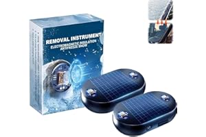 Vibbang 2 Pcs Electromagnetic Car Deicer, Electromagnetic Car Demister, Solar Snow Removal, Anti-Freeze Snow Removal Tool, Portable Car-Heater Defroster for Winter