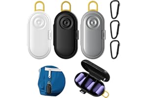 CNYMANY 3 Ohrstöpsel-Etuis Mini-Etui für tragbare Ohrstöpsel Vielseitige Ohrstöpsel-Aufbewahrungsbox aus Kunststoff mit Fächern für Camping und Wandern – gelber Haken