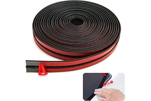 TIRYNS 5 Metri Striscia Di Tenuta per Parabrezza, Forma a T Guarnizione Gomma Parabrezza Auto Porta Universale Autoadesiva Guarnizioni per Finestrino Portiera Anteriore e Posteriore Automobile 19mm