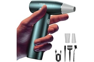 LNICEZ aria compressa elettrico 150000 RPM rimuovi polvere aria compressa 【Potente motore senza spazzole e senza nucleo】 【Elegante tutto in metallo】air duster un'alternativa all' aria compressa spray per pc