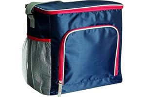 Zento Elite Cool Bag|30L capacity|10hrs| Holds Up To 36 Cans| Sunburst Design, Insulated Lining & Ripstop Fabric Keeps Your Snacks Fresh-Travel/Camping/Picnic | Blue