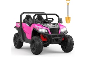 BALOVEBY 24V Elektroauto, 2 Sitzer Mit 2,4G Fernbedienung, Elektroauto Kinderauto Elektro Mit Musik Und Licht 3 Geschwindigkeit, Elektroauto Kinderauto für Kinder Ab 3 Jahren