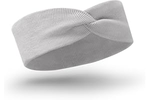 Bubalove - Baumwollstirnbänder für Mädchen und Neugeborene, Baby Haarschmuck, Stirnband, viele Größen und Farben, handgenähte Stirnbänder für Mädchen - 0-4 Monate lichtgrau