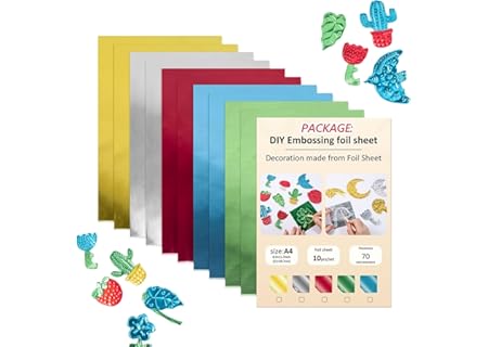 Präglingsfolie - Art Metal Aluminium Ark | Dubbelsidig Präglingsfolie För | För, Scrapbooking, Skola - Amazon Deal & Rabatt