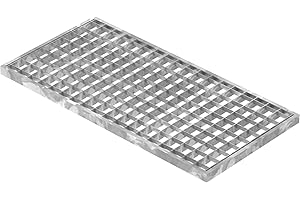Fenau | Caillebotis/Grille conforme aux normes de l'industrie du bâtiment, Dimensions : 290 x 590 x 20 mm, Dimensions du maillage: 30/30 mm, galvanisée, cadre: 300 x 600 x 23 mm)